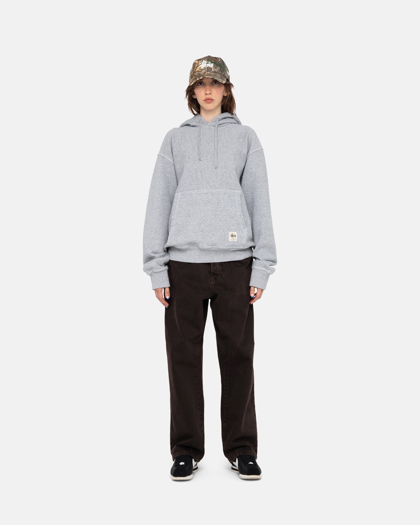 CONTRAST STITCH LABEL HOODIE