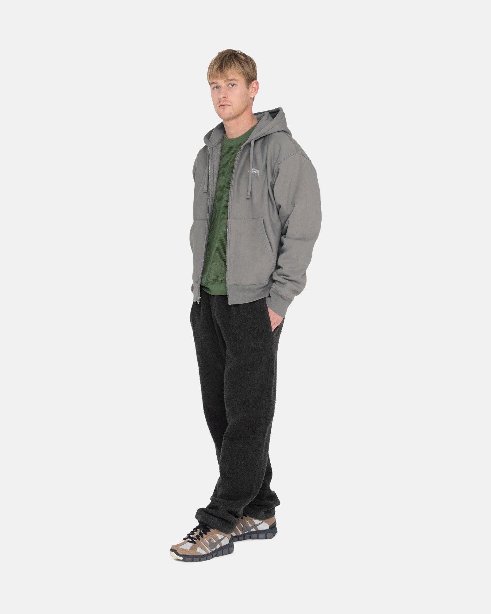 STOCK LOGO ZIP HOODIE