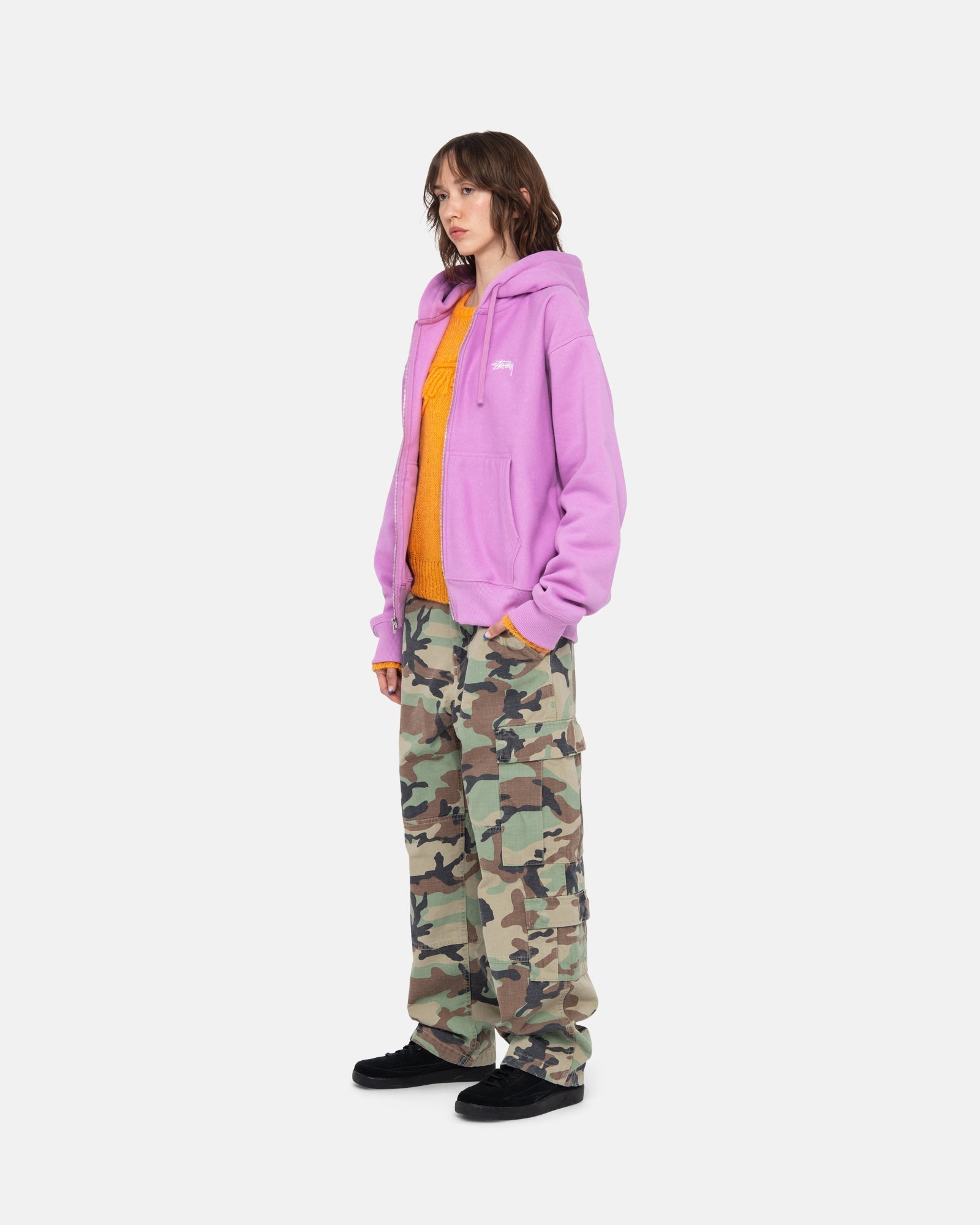 STOCK LOGO ZIP HOODIE