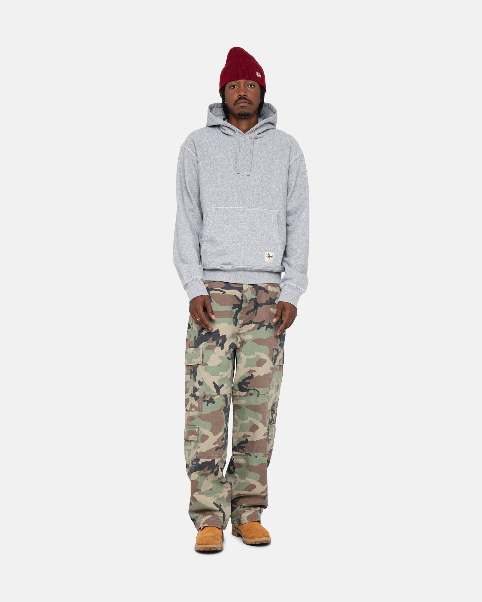 CONTRAST STITCH LABEL HOODIE