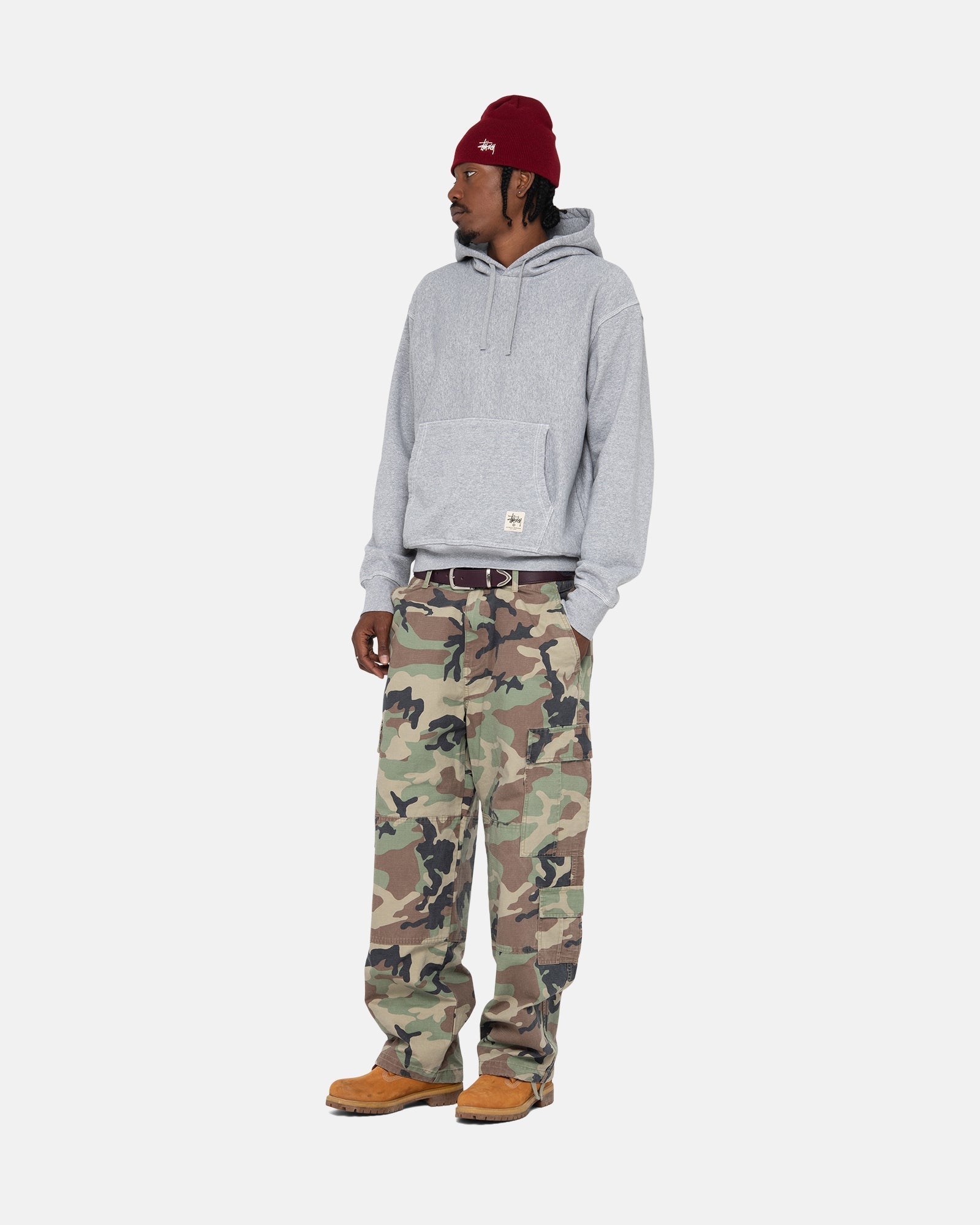 CONTRAST STITCH LABEL HOODIE