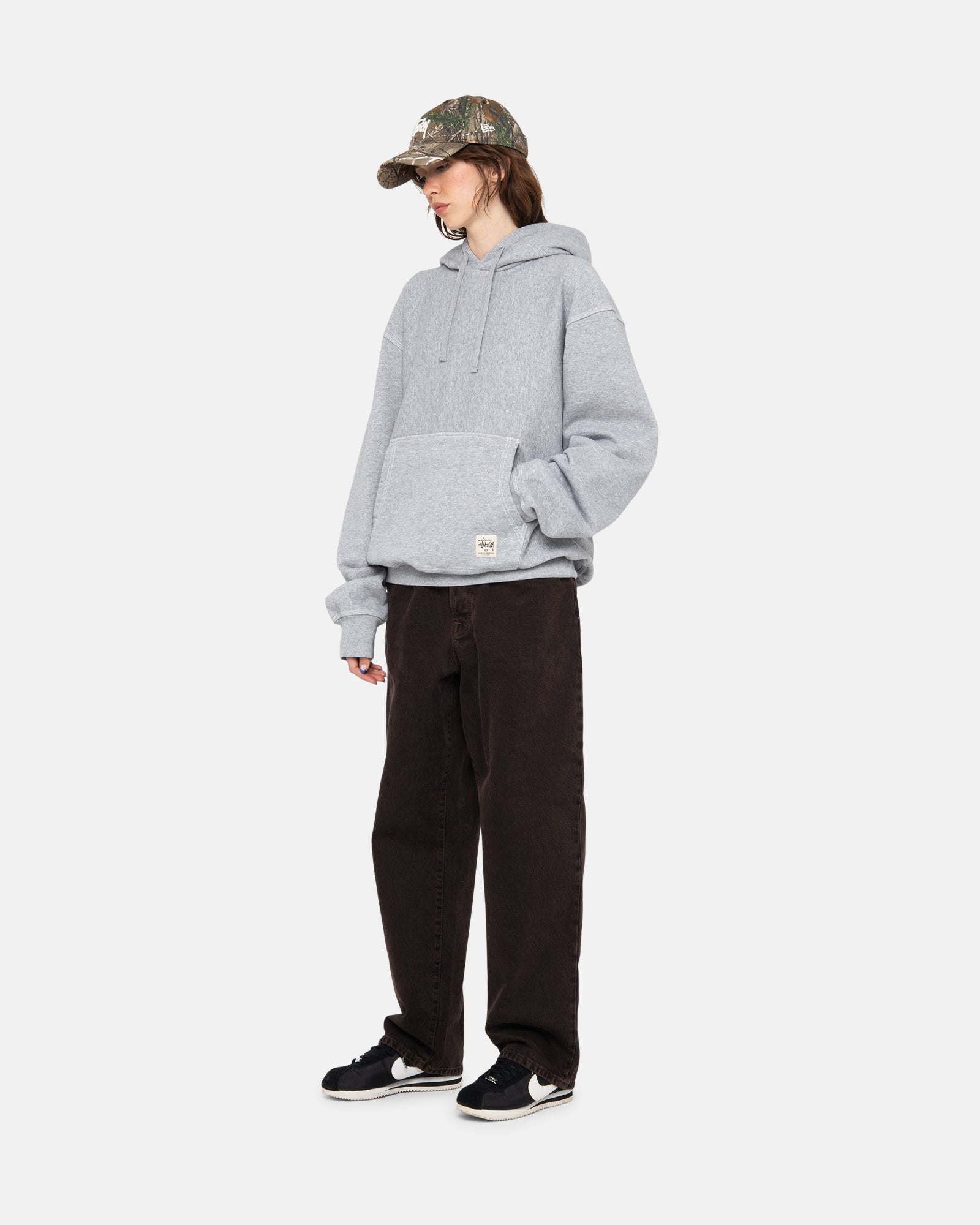 CONTRAST STITCH LABEL HOODIE