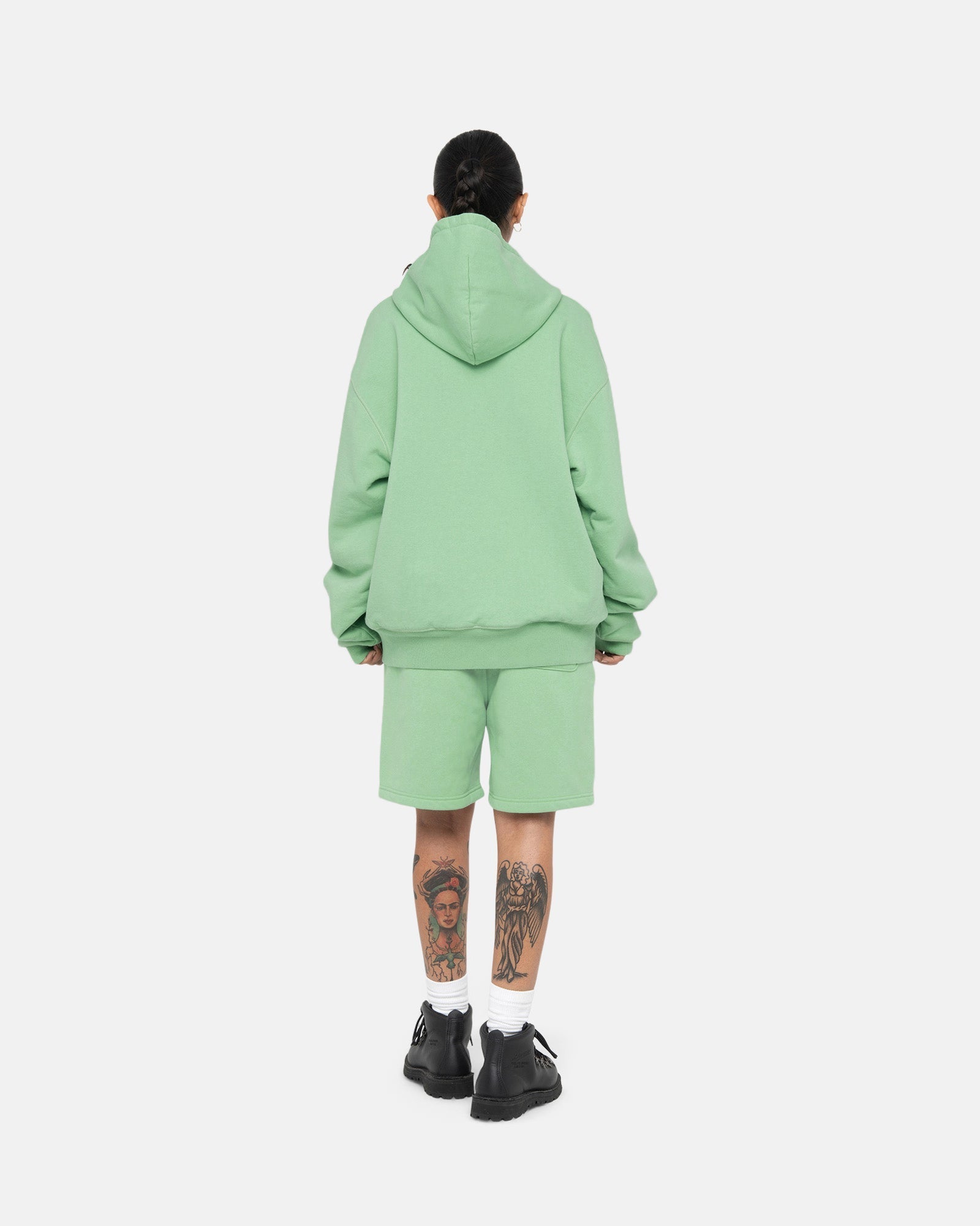 DOUBLE FACE LABEL ZIP HOODIE