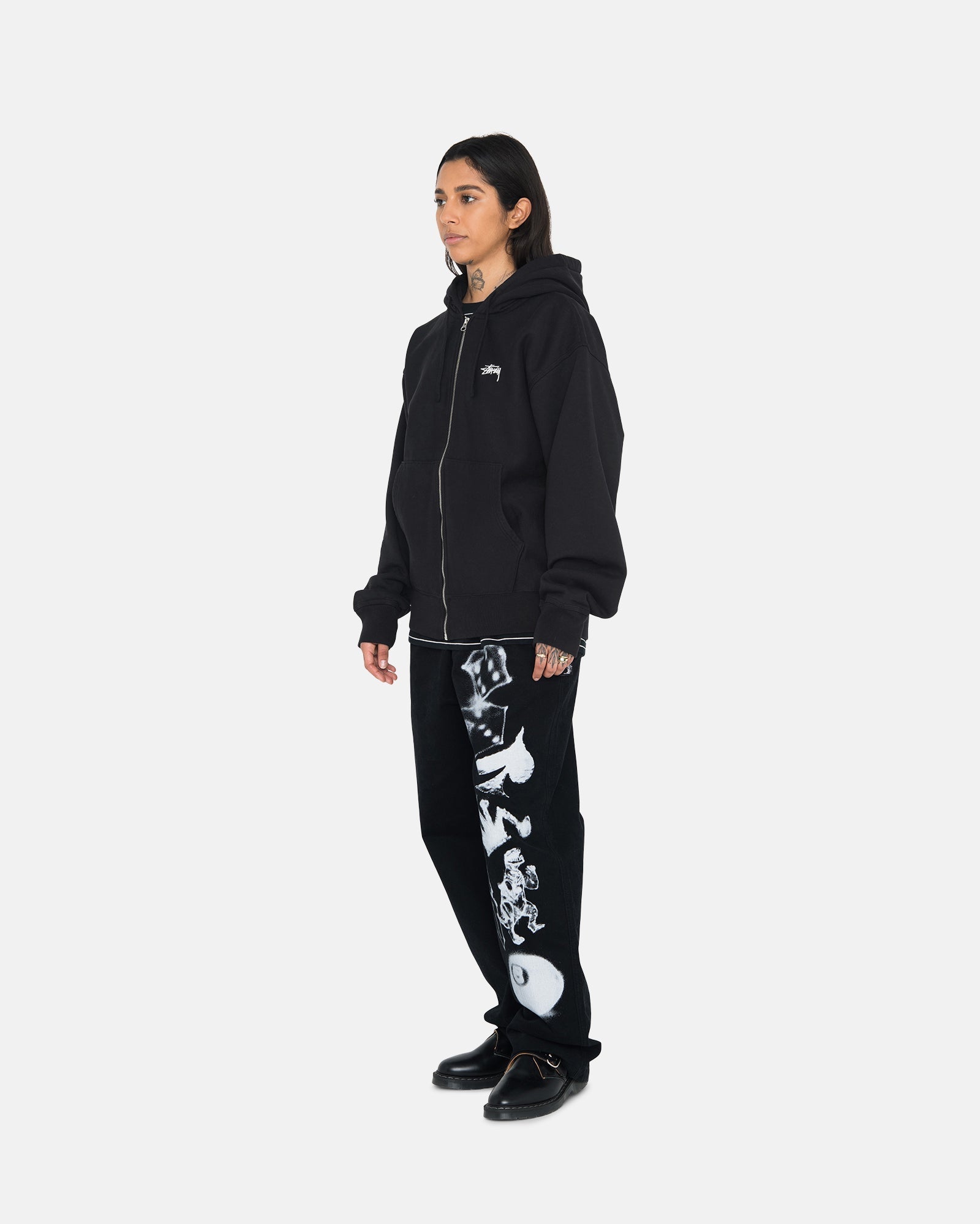 STOCK LOGO ZIP HOODIE