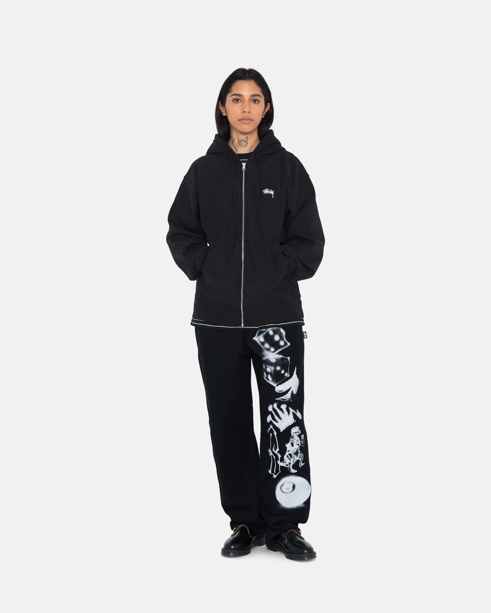 STOCK LOGO ZIP HOODIE
