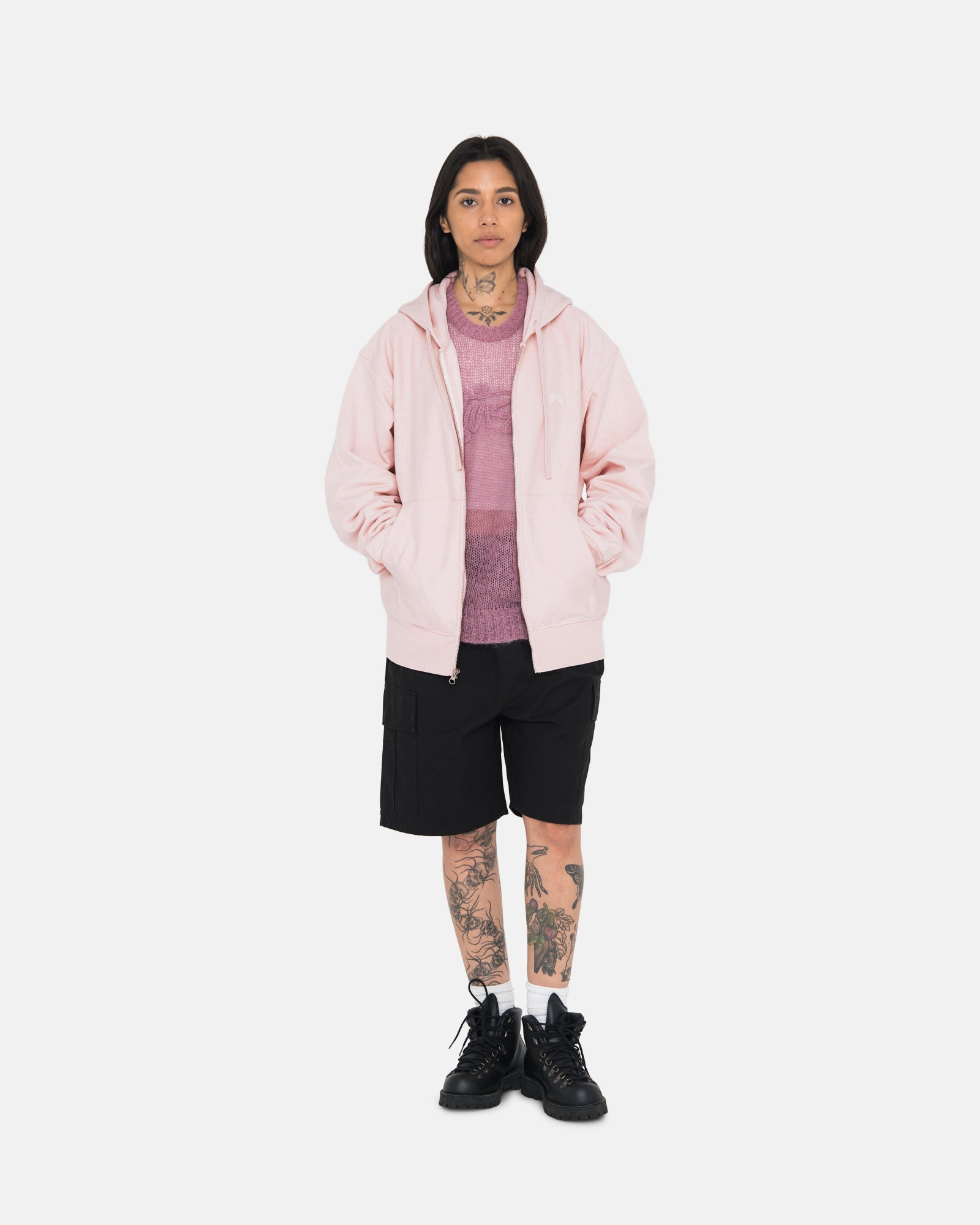STOCK LOGO ZIP HOODIE