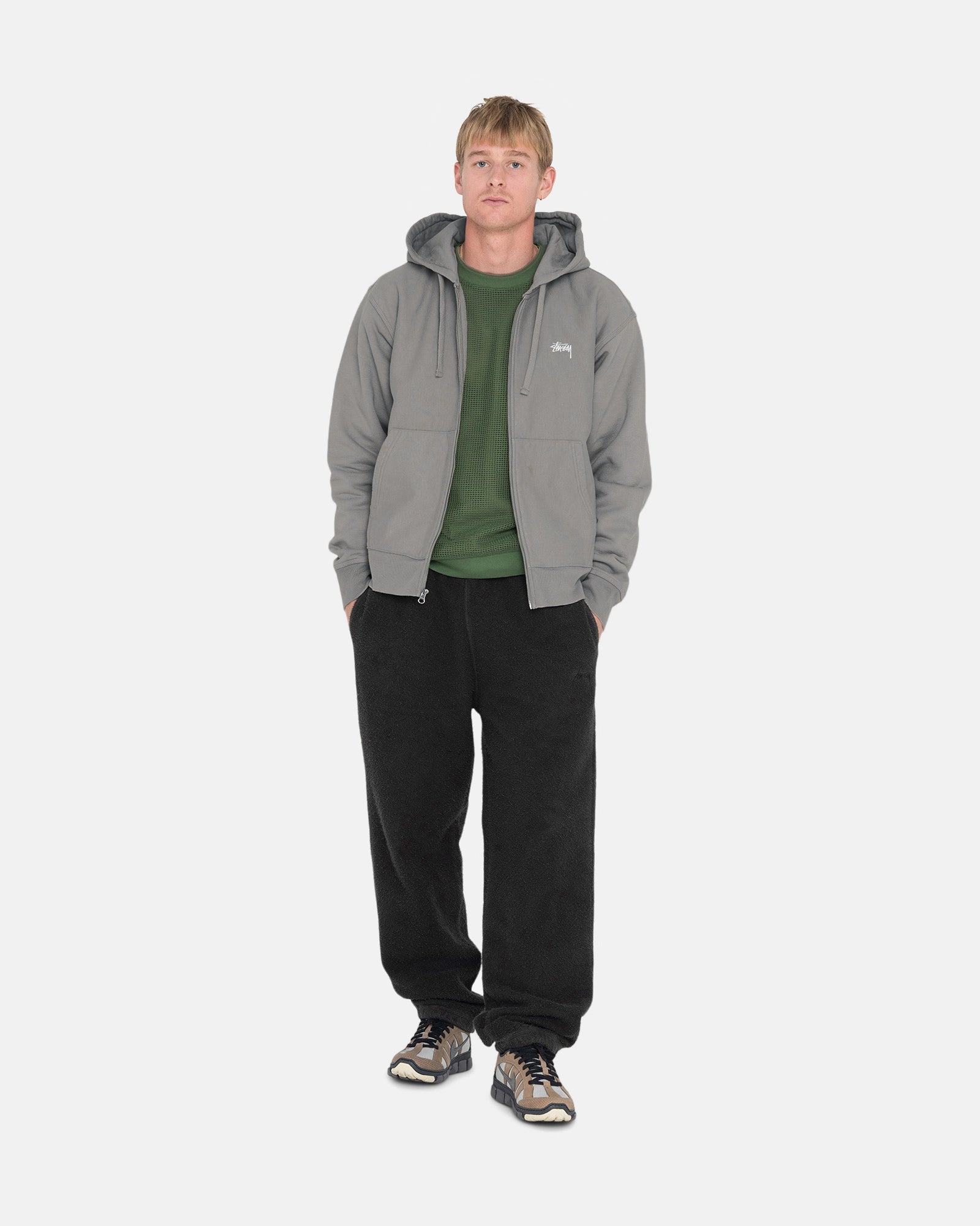 STOCK LOGO ZIP HOODIE