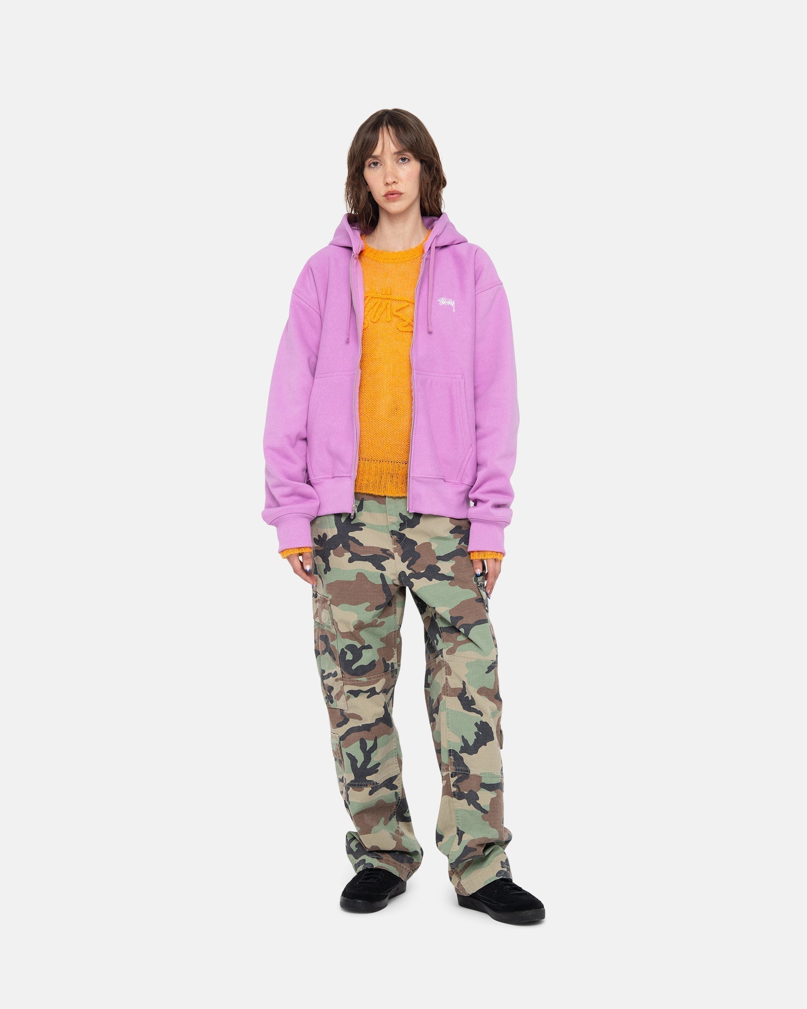STOCK LOGO ZIP HOODIE